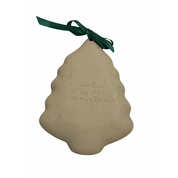 Brown Bag Cookie Art Mold Press 1986 Christmas Tree Teddy Bears Bow Heart Candle - Picture 3 of 6
